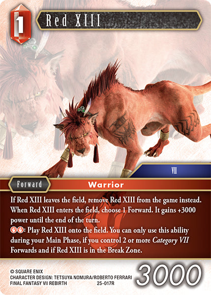 Red XIII 25-017R - Final Fantasy TCG