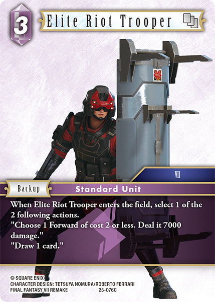 Elite Riot Trooper 25-076C Foil - Final Fantasy TCG