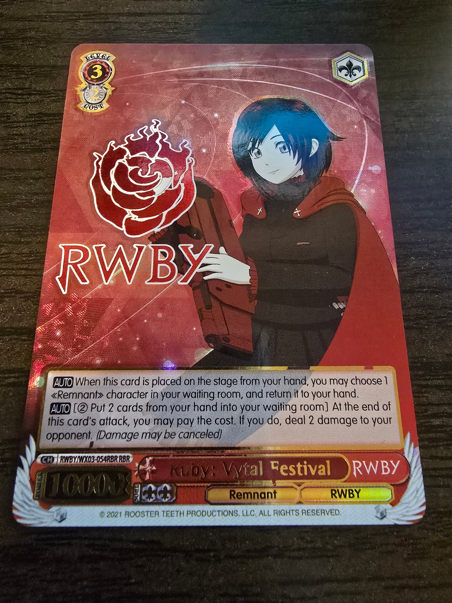 *DAMAGED* Ruby: Vytal Festival RWBY/WX03-054RBR - Weiss Schwarz