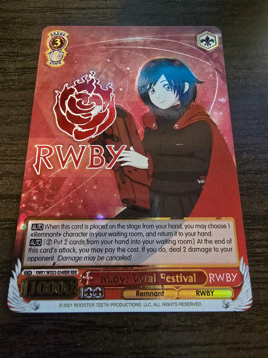 *DAMAGED* Ruby: Vytal Festival RWBY/WX03-054RBR - Weiss Schwarz