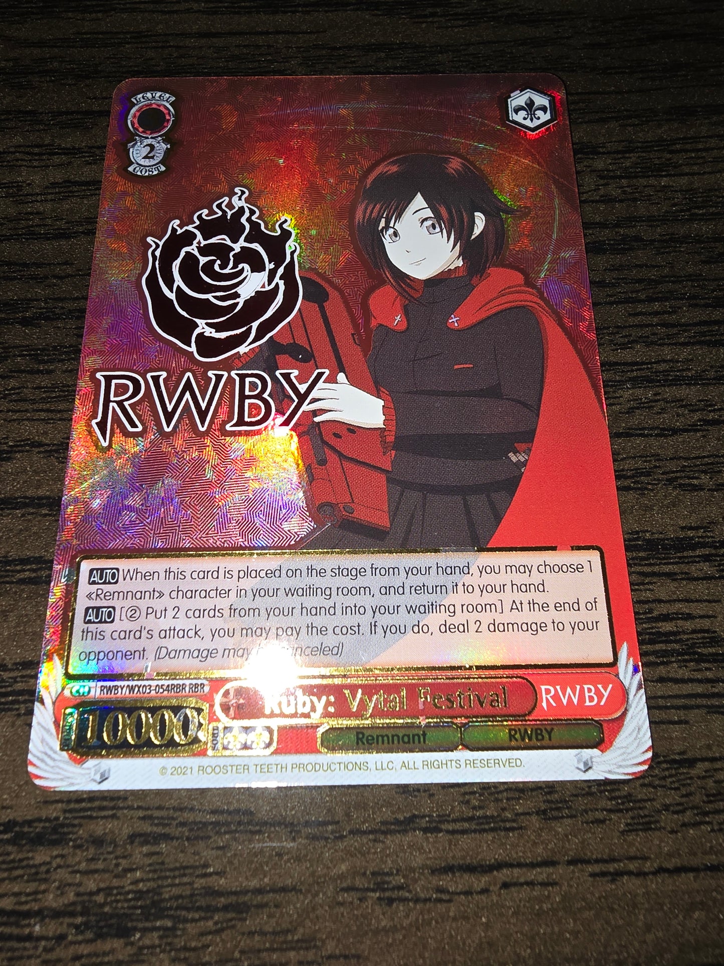 *DAMAGED* Ruby: Vytal Festival RWBY/WX03-054RBR - Weiss Schwarz