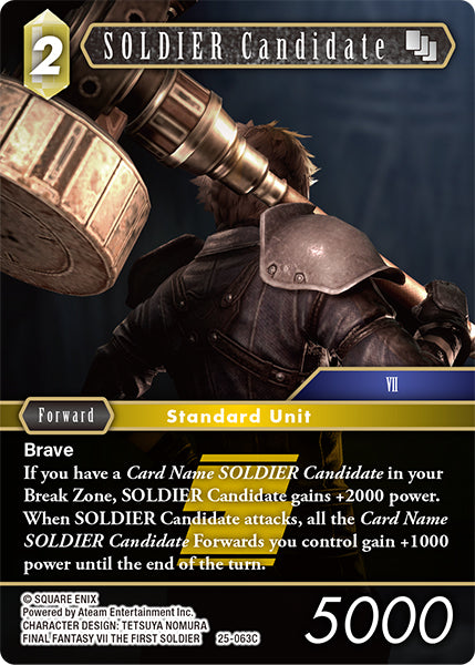 SOLDIER Candidate 25-063C Foil - Final Fantasy TCG