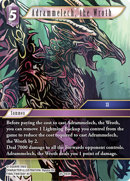 Adrammelech, the Wroth 25-083H - Final Fantasy TCG