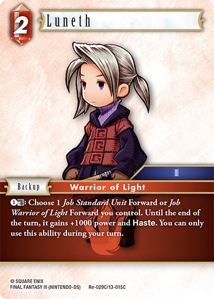 Luneth - Final Fantasy TCG