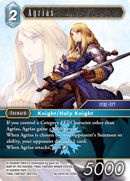 Agrias - Final Fantasy TCG