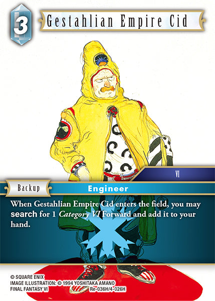 Foil - Gestahlian Emperor Cid - Final Fantasy TCG