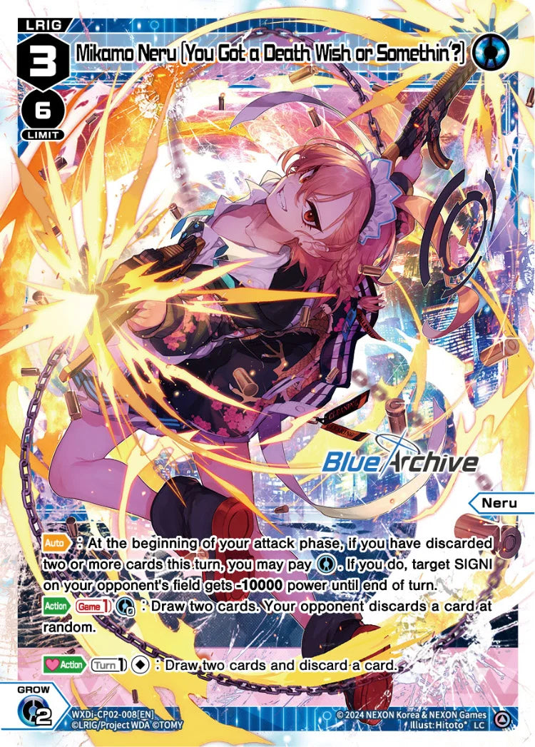 Wixoss - Blue Archive Diva Mikamo Neru [You Got a Death Wish or Somethin '?]