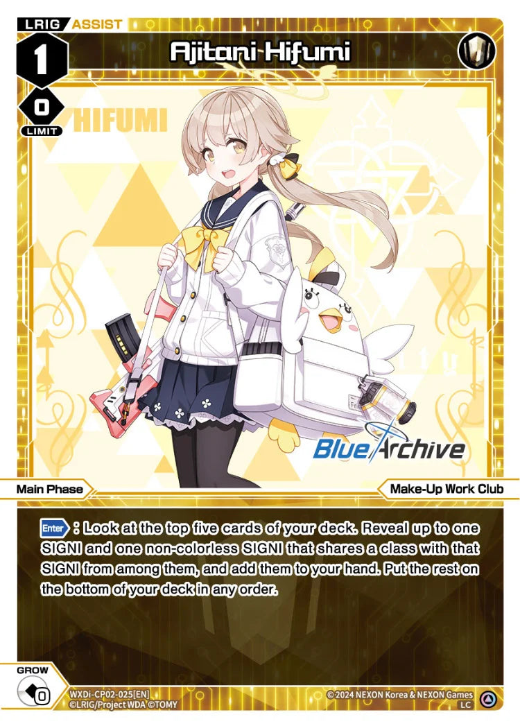Wixoss - Blue Archive Diva Ajitani Hifumi