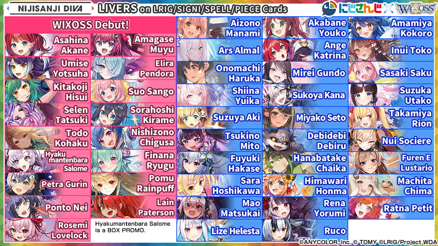 WIXOSS Booster WXDi-CP01 [English] "Nijisanji Diva" Booster Box/Case